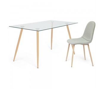 Стол обеденный "SOPHIA" (mod. 5003) металл/стекло (8мм) (София) (Tet Chair)